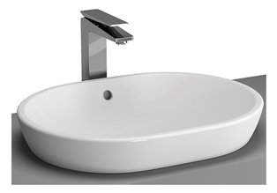 Vitra Metropole Tezgah Üstü Oval Çanak Lavabo 60 cm Parlak Beyaz 5942B003-0012